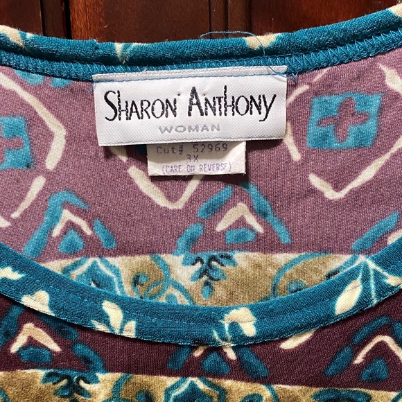 Sharon Anthony Multicolor Patterned size 3X Top - Picture 16 of 16